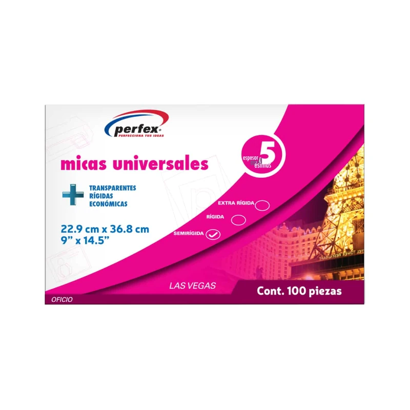 Lamina Tamaño Oficio 5Ml Paquete100 Perfex