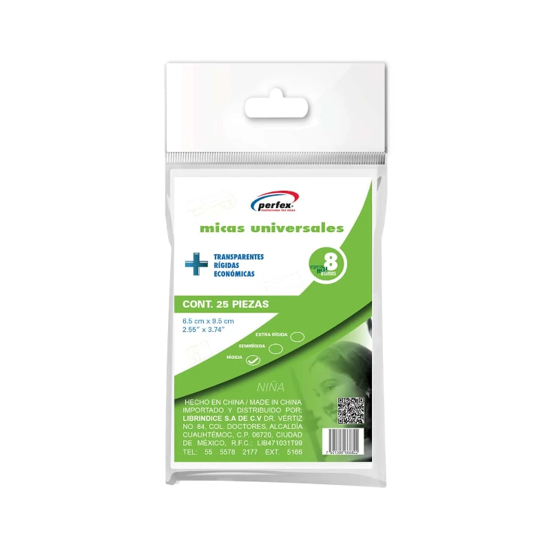 Lamina 6.5X9.5Cm 8Ml Paquete25 Perfex Cedula