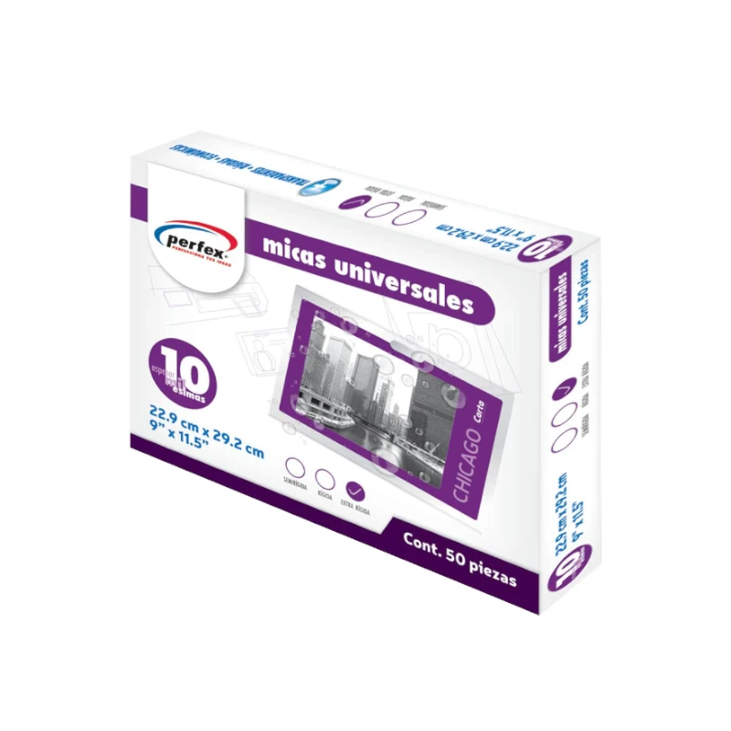 Lamina Tamaño Carta 10Ml Paquete50 Perfex