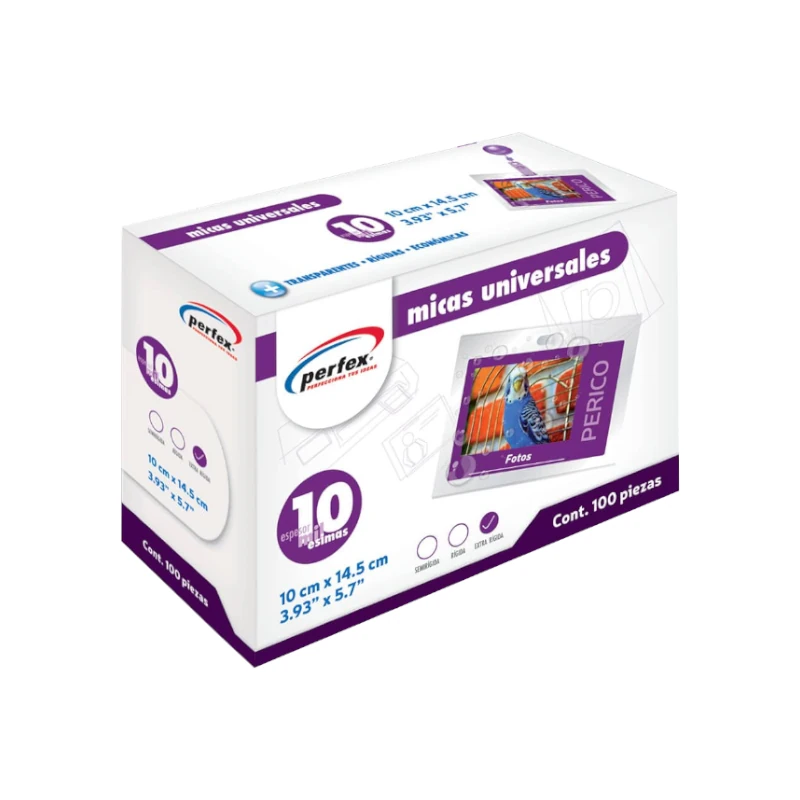 Lamina 10X14.5Cm 10Ml Paquete100 Perfex Revision