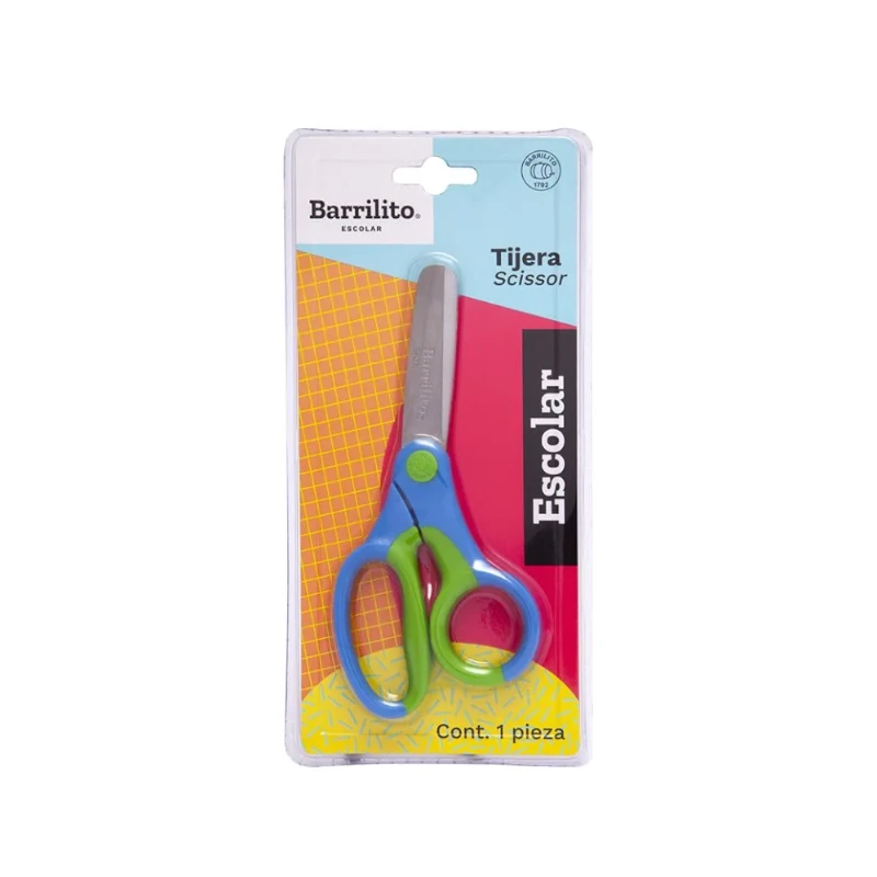Tijera 5  Escolar Barrilito Plast