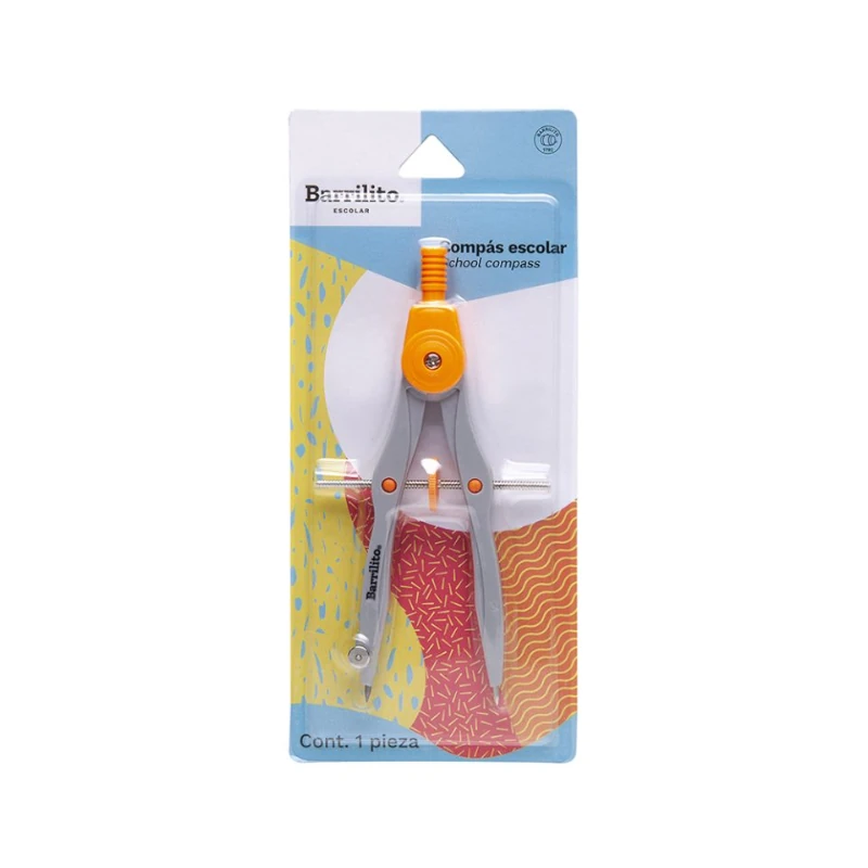 Compas Barrilito Plastico Con Mina 250
