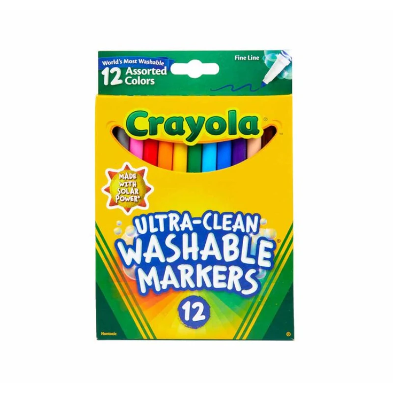Marcador Escolar 12 Colores Crayola Lavable Fino 58-7813
