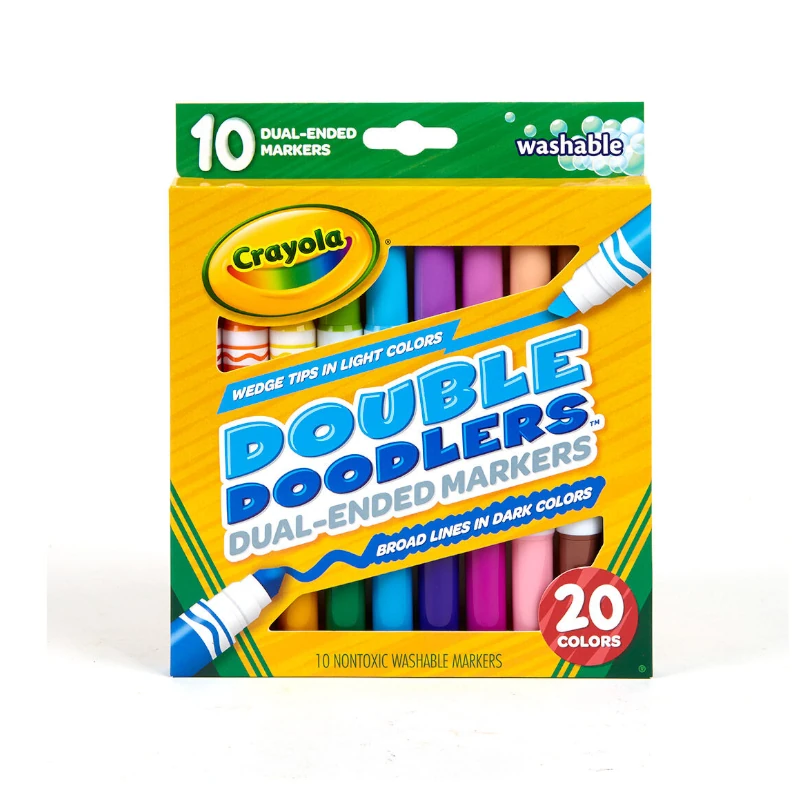 Marcador Escolar 10 Colores Crayola Jumbo Doble 58-8310