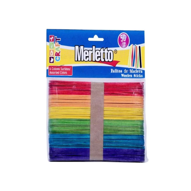 Paleta Color Jumbo Paquete 50 11.4x1x0.2cm Merletto