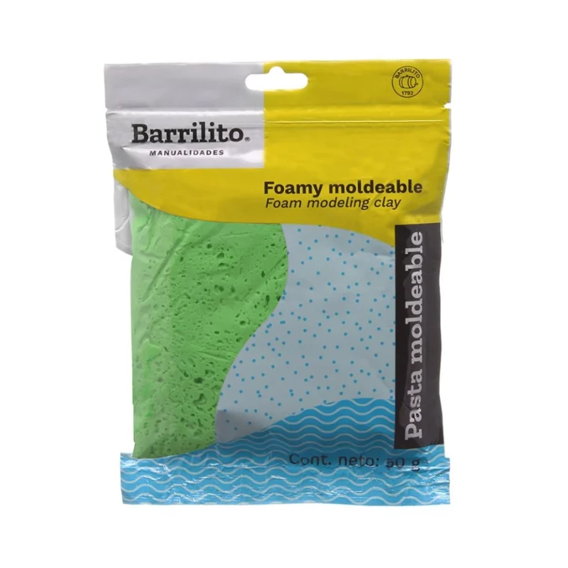 Foamy Moldeable Verde Limón 50Gr Barrilito