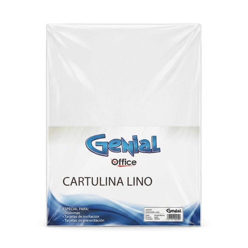 Cartulina Tamaño Carta Paquete100 Lino Blanca Atlanta