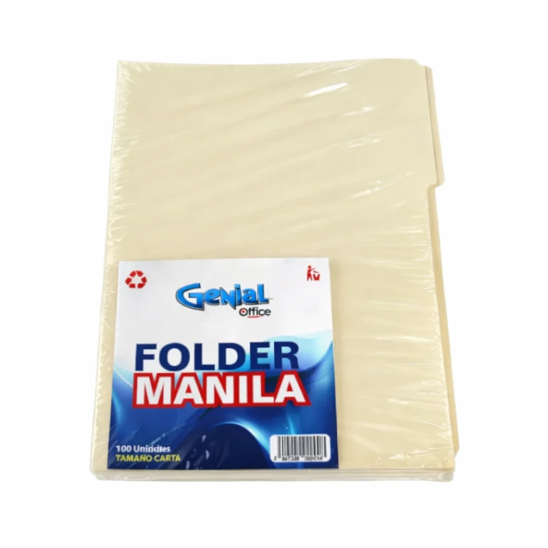 Folder Manila Tamaño Oficio Paquete10 Genial