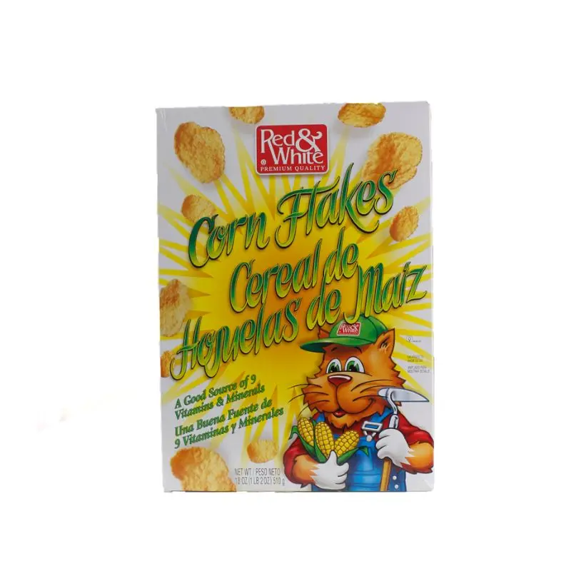 Cereal Corn Flakes Red & White 18 Onz