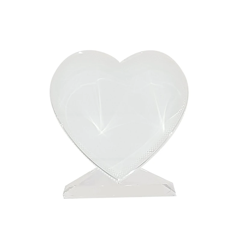 Retratera Para Sublimar Vidrio 4X4 Forma Corazon