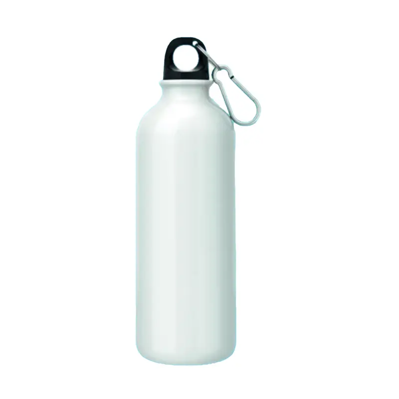 Bote Aluminio Sport 500Ml Para Sublimar Blanco Con Llavero