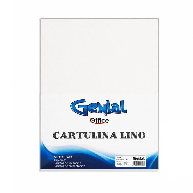 Cartulina Con Sobre de Invitacion Paquete20 Lino Blanco