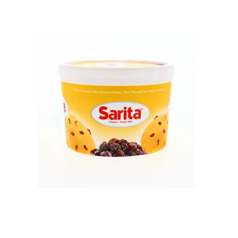 Helado Ron Con Pasas 1/2 Galon Sarita