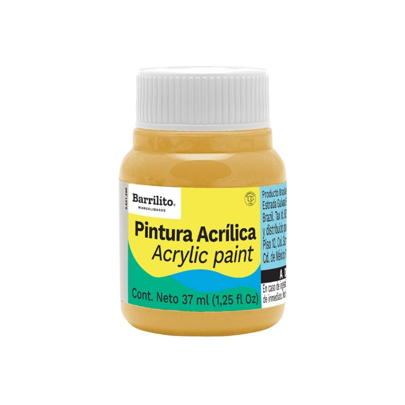 Pintura Acrilica 37Ml Amarillo Medio Barrilito
