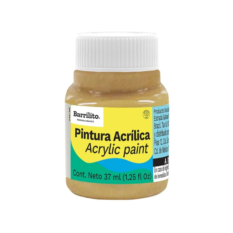 Pintura Acrilica 37Ml Oro Viejo Metal Barrilito