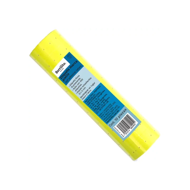 Etiqueta Rollo Paquete10 Amarillo 5500 Etiqueta Barrilito