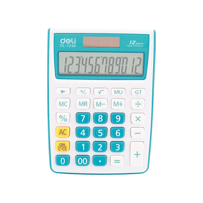 Calculadora Deli Escritorio 12 Digitos Azul