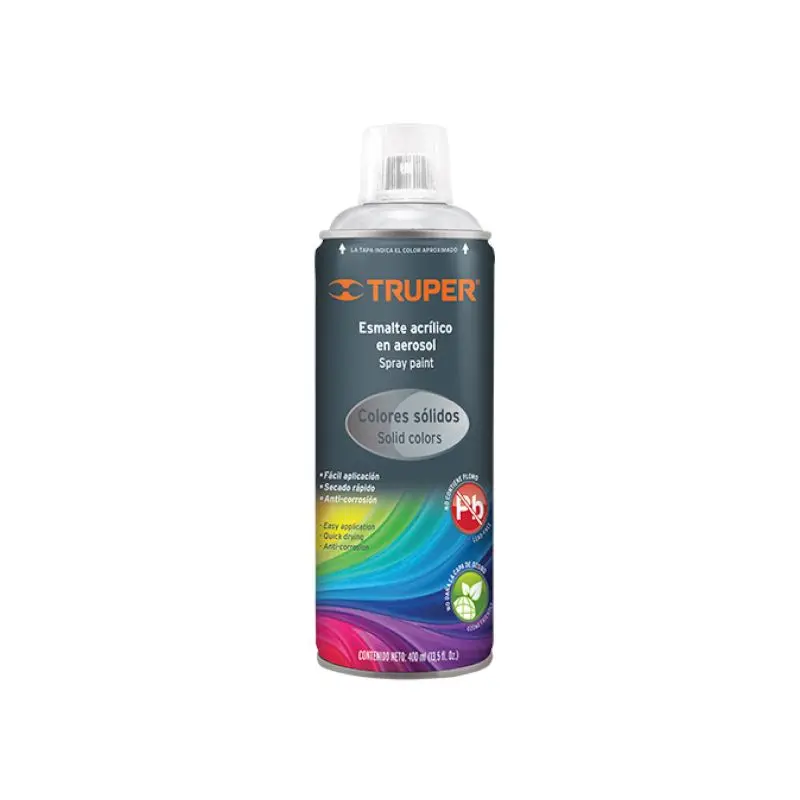 Pintura En Spray Negro Brillante Truper 19031