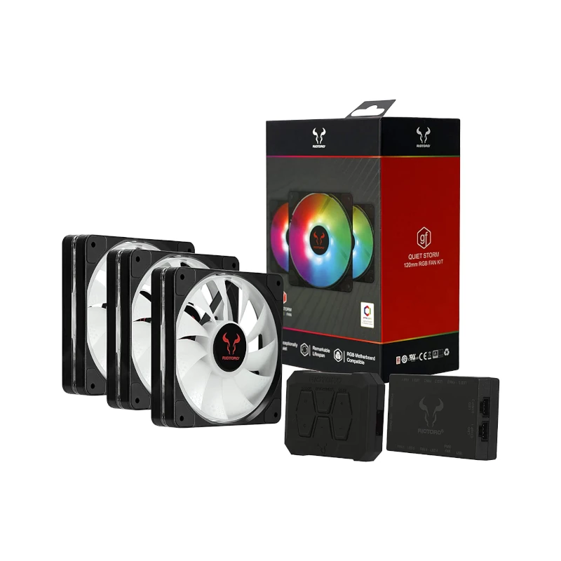 Kit Disipador De Calor Laptop Riotoro Gaming Rgb Blanco Quiet Storm