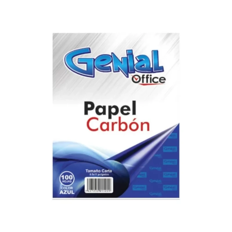 Papel Carbon Tamaño Carta Azul 100H Genial