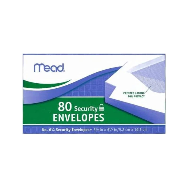 Sobre Blanco Tamaño Carta 3 5/8 X 6 1/2 Paquete80 Mead