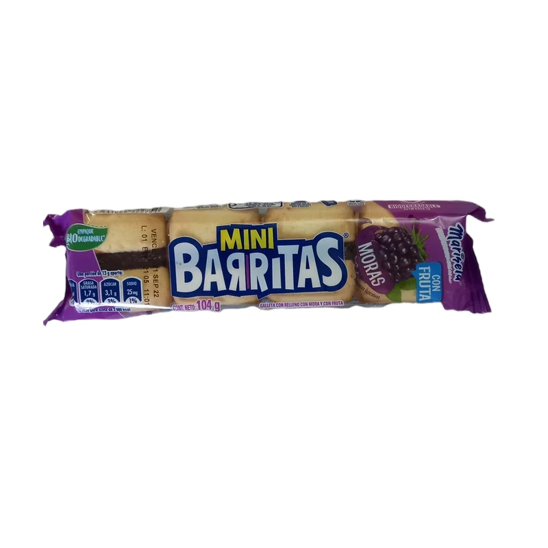 Barritas Mini Marinela Mora pqt8 104gr