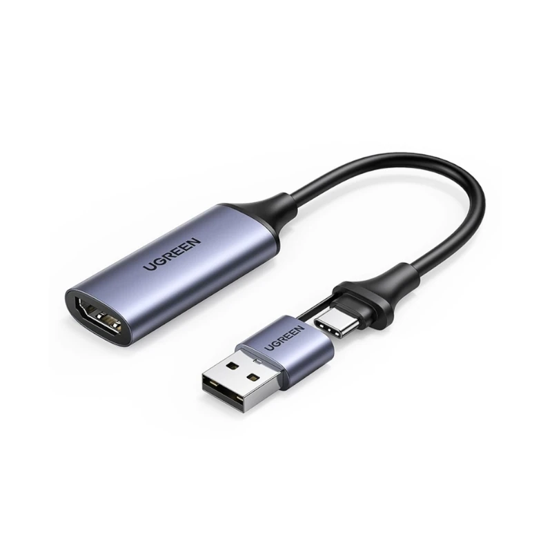 Adaptador Hdmi 4K A Usb-C +Usb-A Cm489 Ugreen