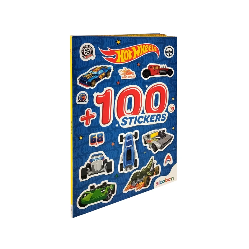 Libro De Actividades 100 Stickers Hotwheels