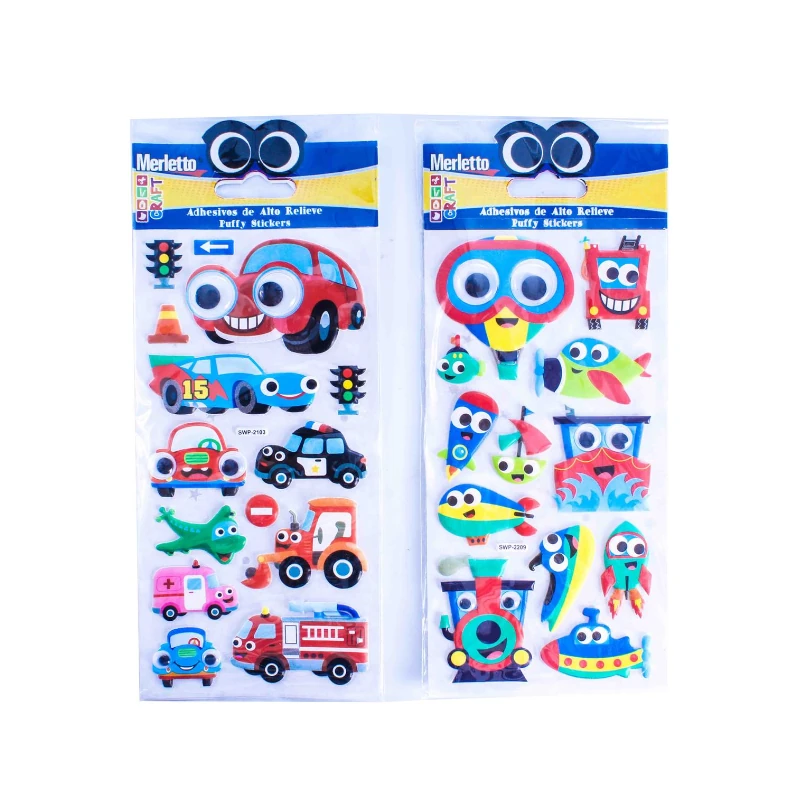 Calcomania Merletto Puffy ConOjitos Surtido