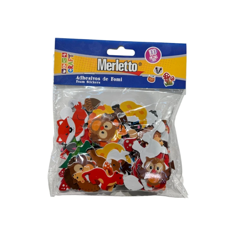 Foamy Adhesivo Bosque Paquete100 Merletto
