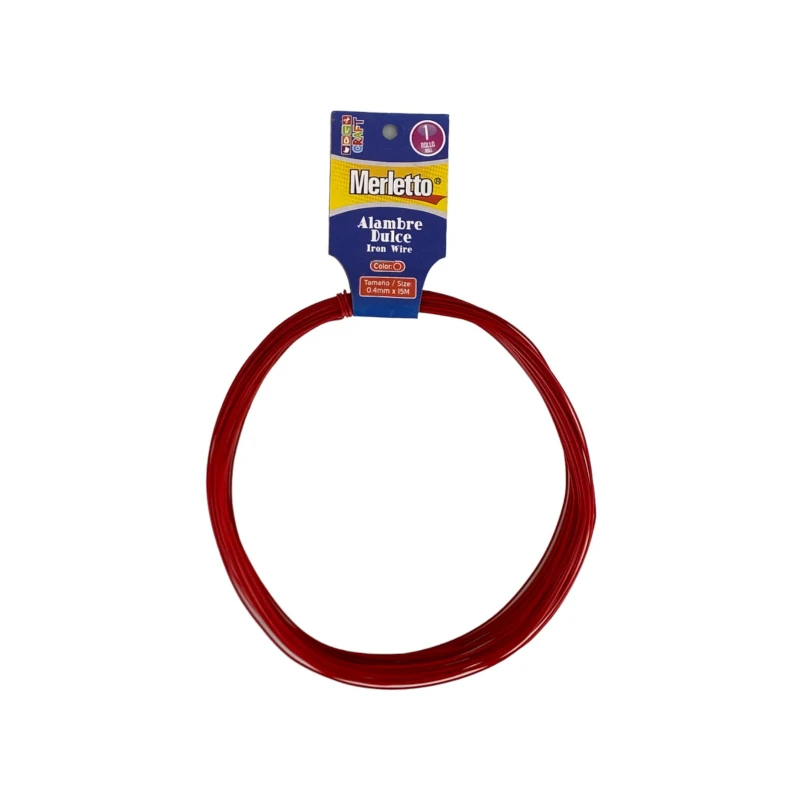 Alambre Merletto De Aluminio 15M Rojo