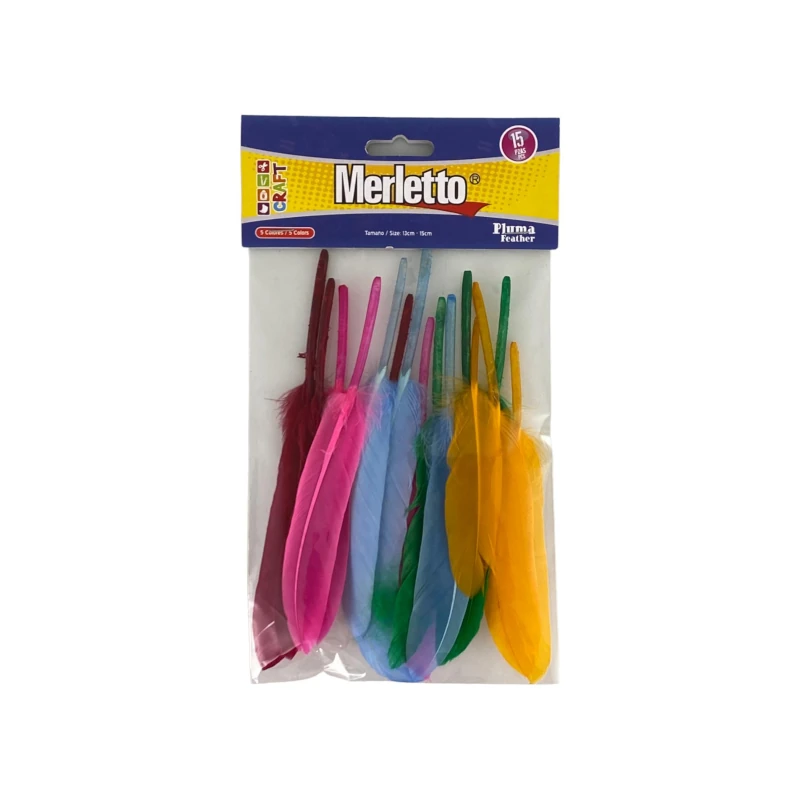 Plumas De Color Paquete15 Merletto