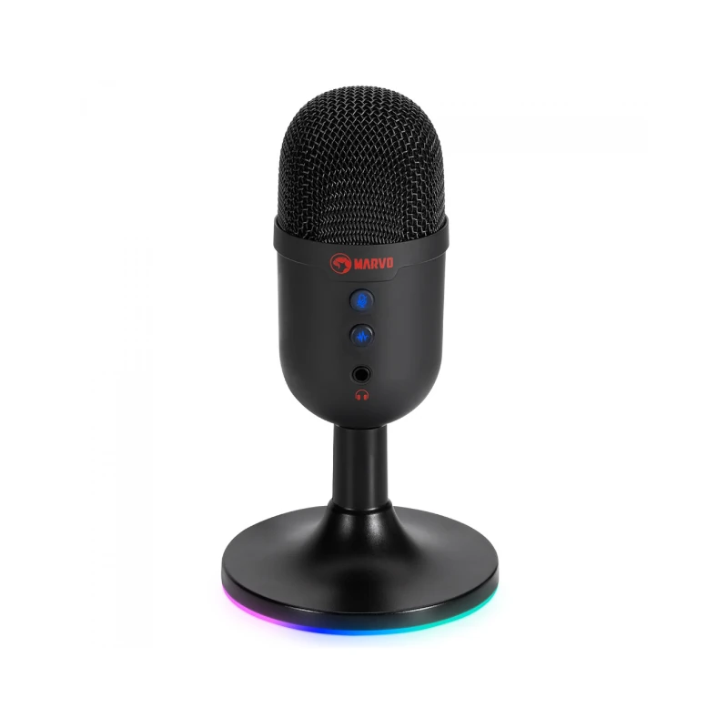 Microfono Marvo Gaming 3.5Mm Streaming Negro Mic-06