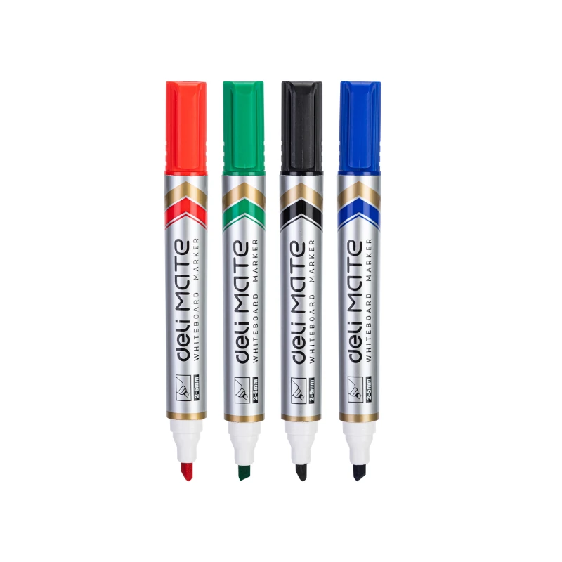 Marcador Para Pizarra Deli Paquete 4 (Neg/Azul/Roj/Verd)