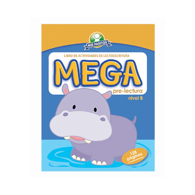 Libro Actividades Y Colorear Mega Pre Lectura Nivel B Hipopotamo Mis Pasitos