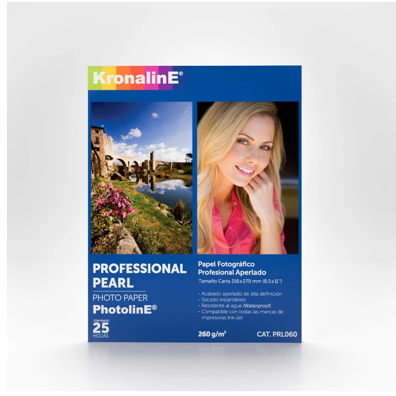 Papel Foto 8.5X11 25Hjs Profesional Aperlado 260Gr Prl060 Kronaline
