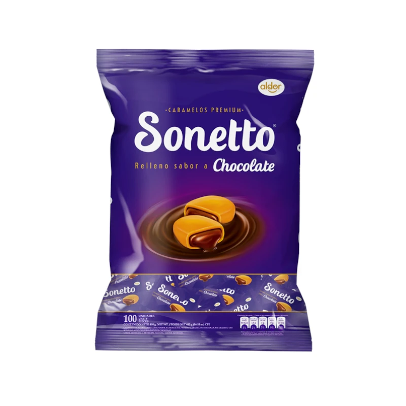 Dulce Sonetto Chocolate Flavored Bolsa 100 Und