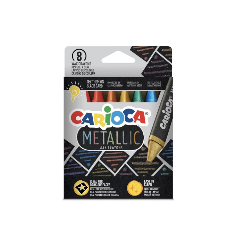 Crayon 8 Colores Jumbo Metálico Carioca