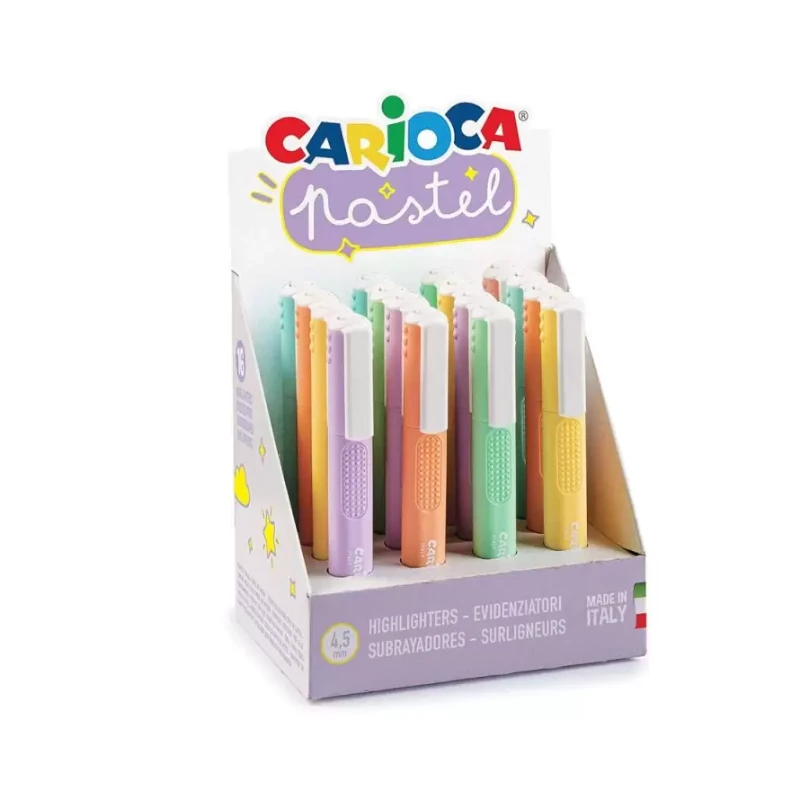 Resaltador 16Colores Carioca Pastel Lavable