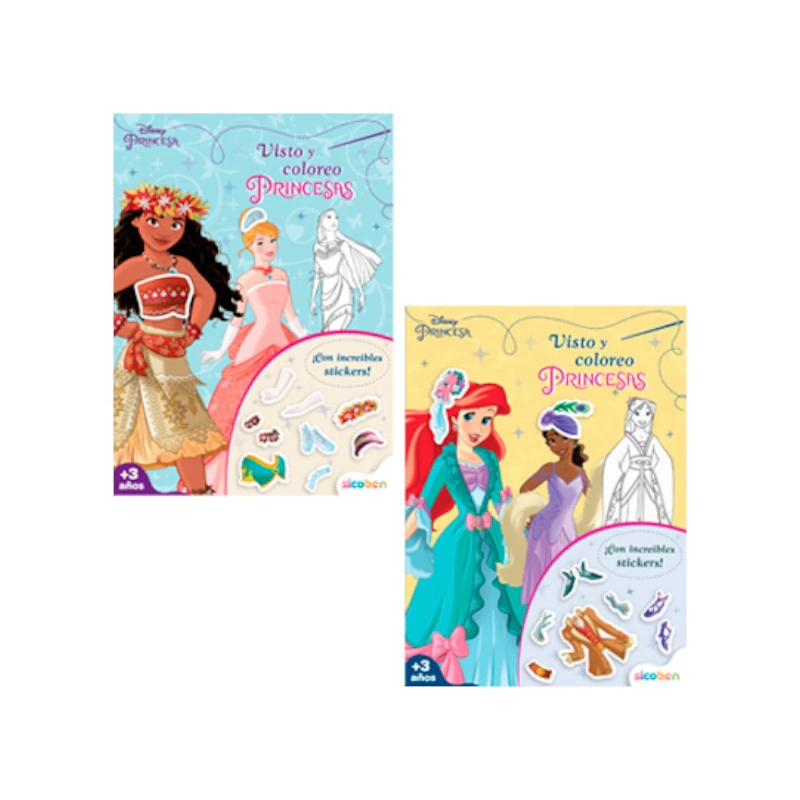 Libro De Actividades Colorea Y Visto Princesas Disney