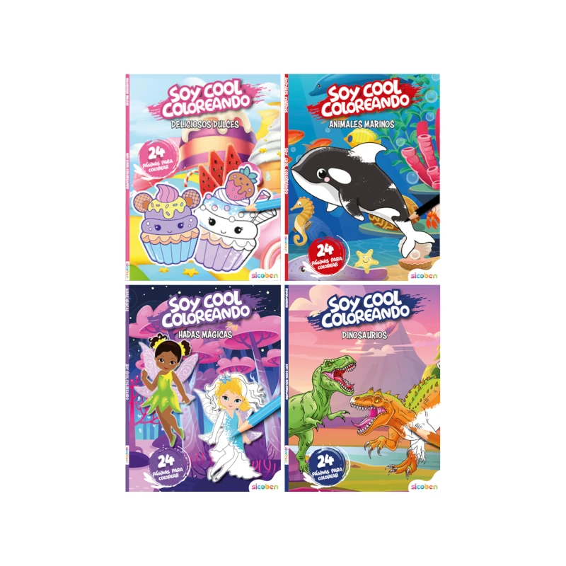 Libro De Actividades Colorea Soy Cool Surtido 24 Páginas