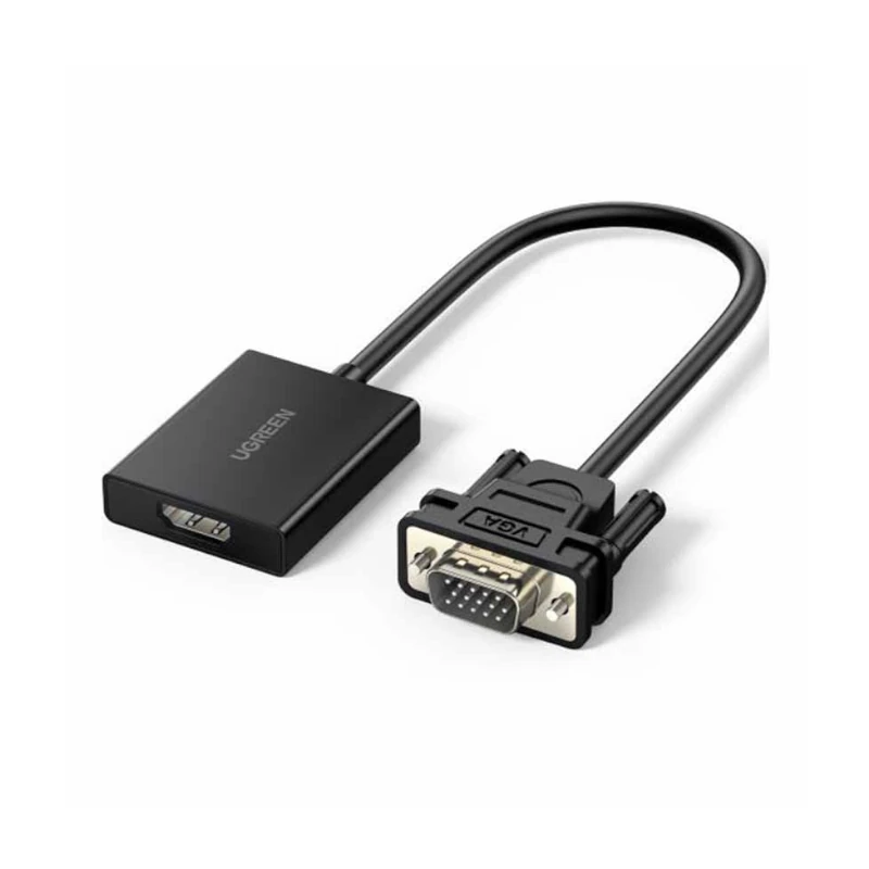Convertidor Vga A Hdmi Negro Cm513 Ugreen