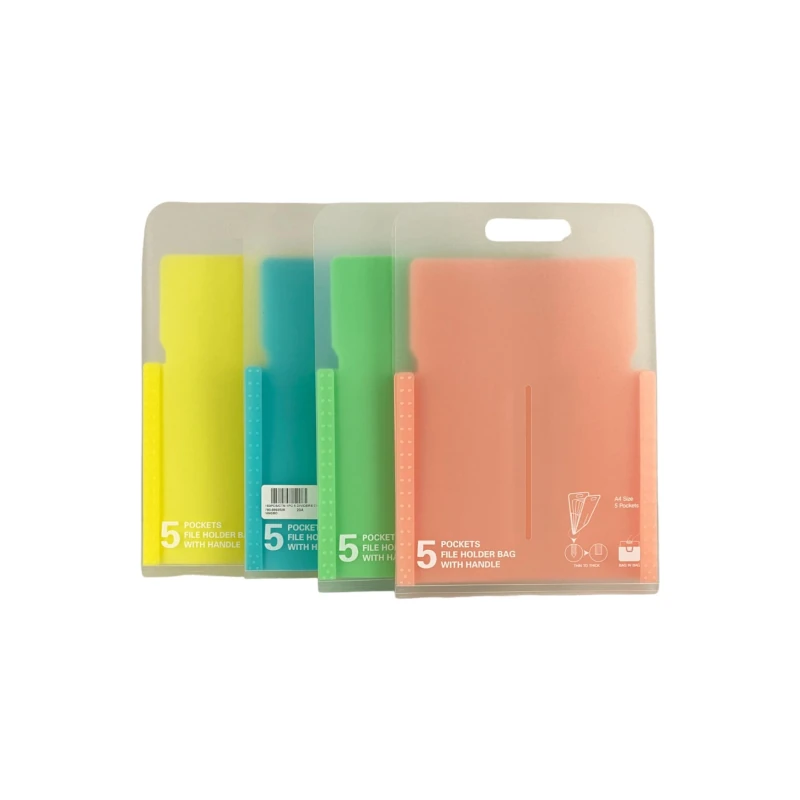 Acordeon Plastico A4 5 Divisiones Surtido Merletto