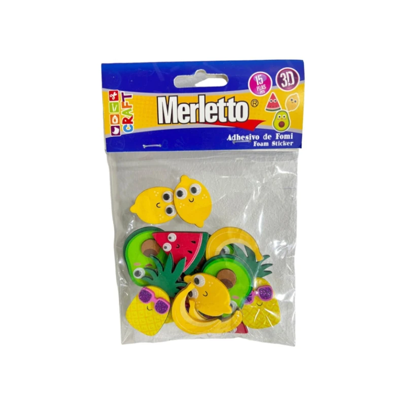 Foamy Adhesivo 3D Frutas Paquete15 Merletto