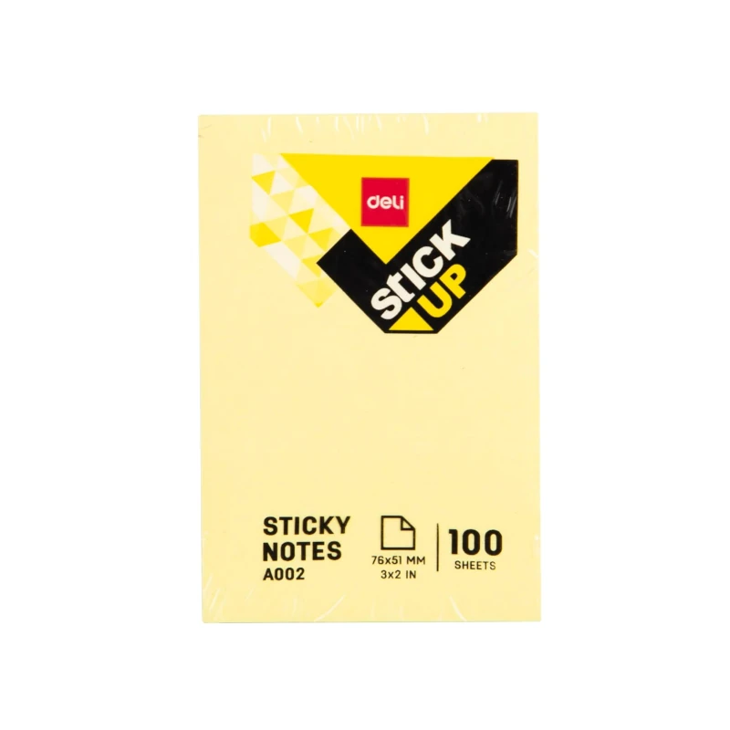 Nota Adhesiva Deli 3X2 Amarillo 100 hojas