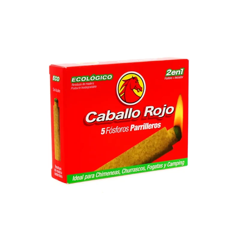 Fosforos Caballo Rojo Parrillero Pqt5