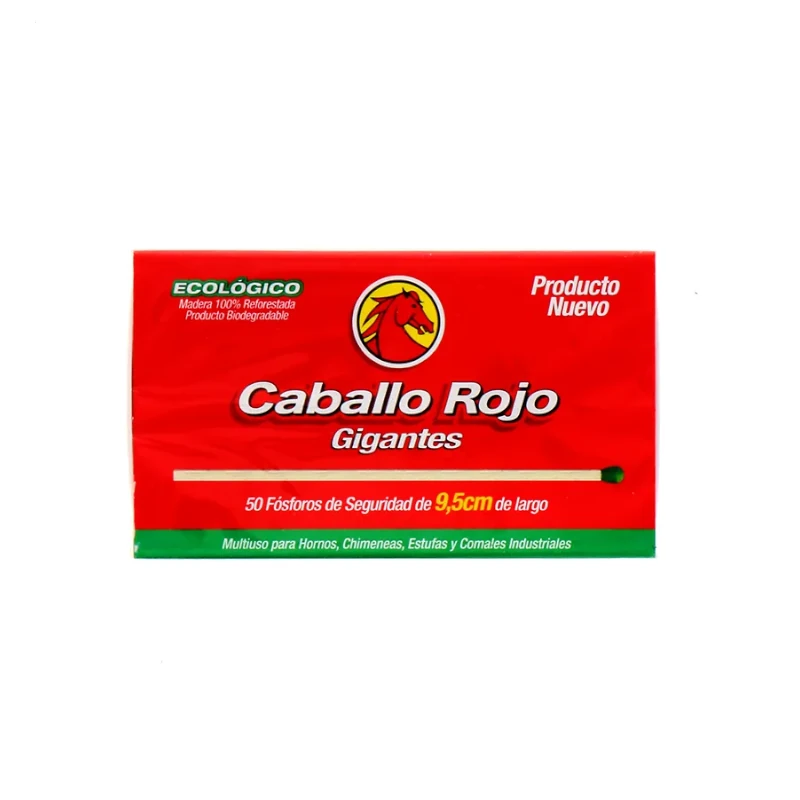 Fosforos Caballo Rojo Gigante Pqt50