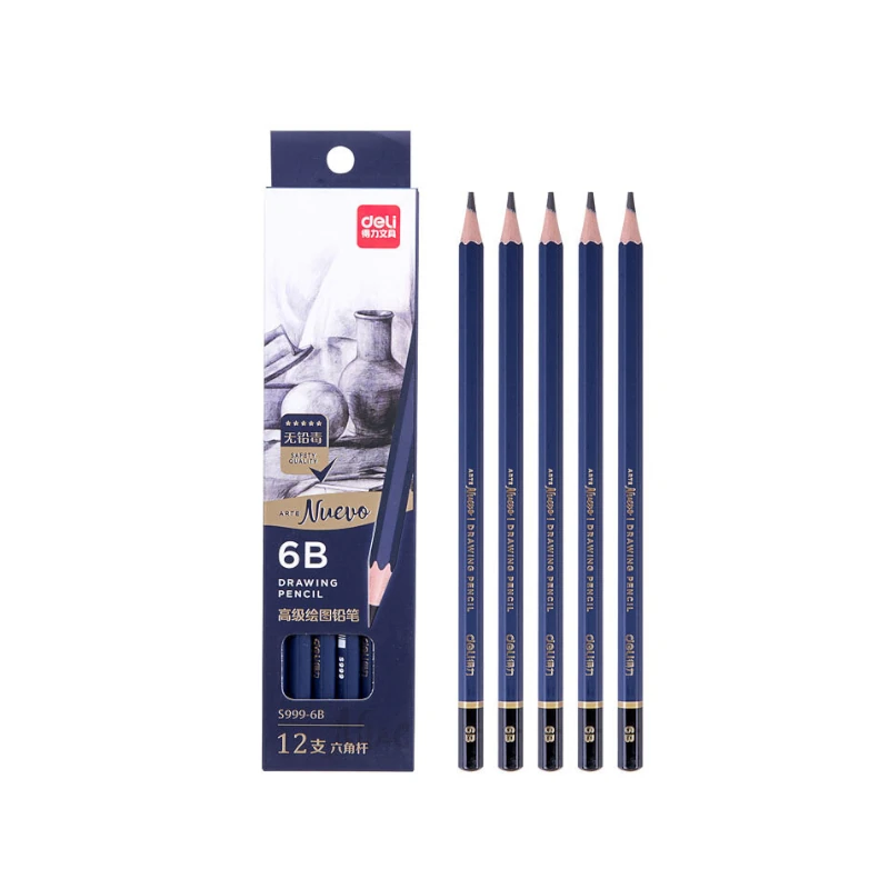 Lapiz Grafito 6B Paquete 12 Deli