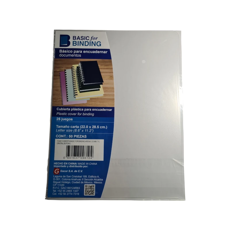 Cubierta T/C Pqt50 Arena Cristal Basic For Binding