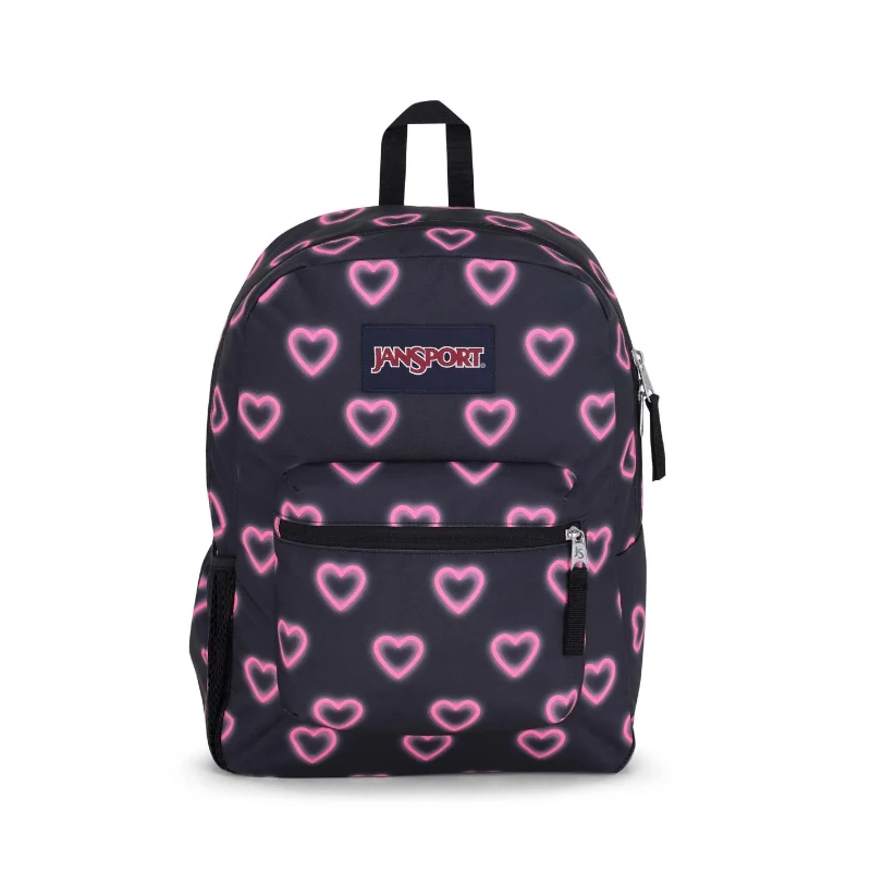 Mochila Jansport Cross Town Happy Hearts Black